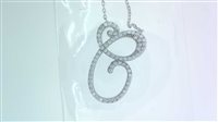 Halskette Venerio Dame Alfabeto in Silber Zirconia C CORSIVO ZIRC AG - C CORSIVO ZIRC AG